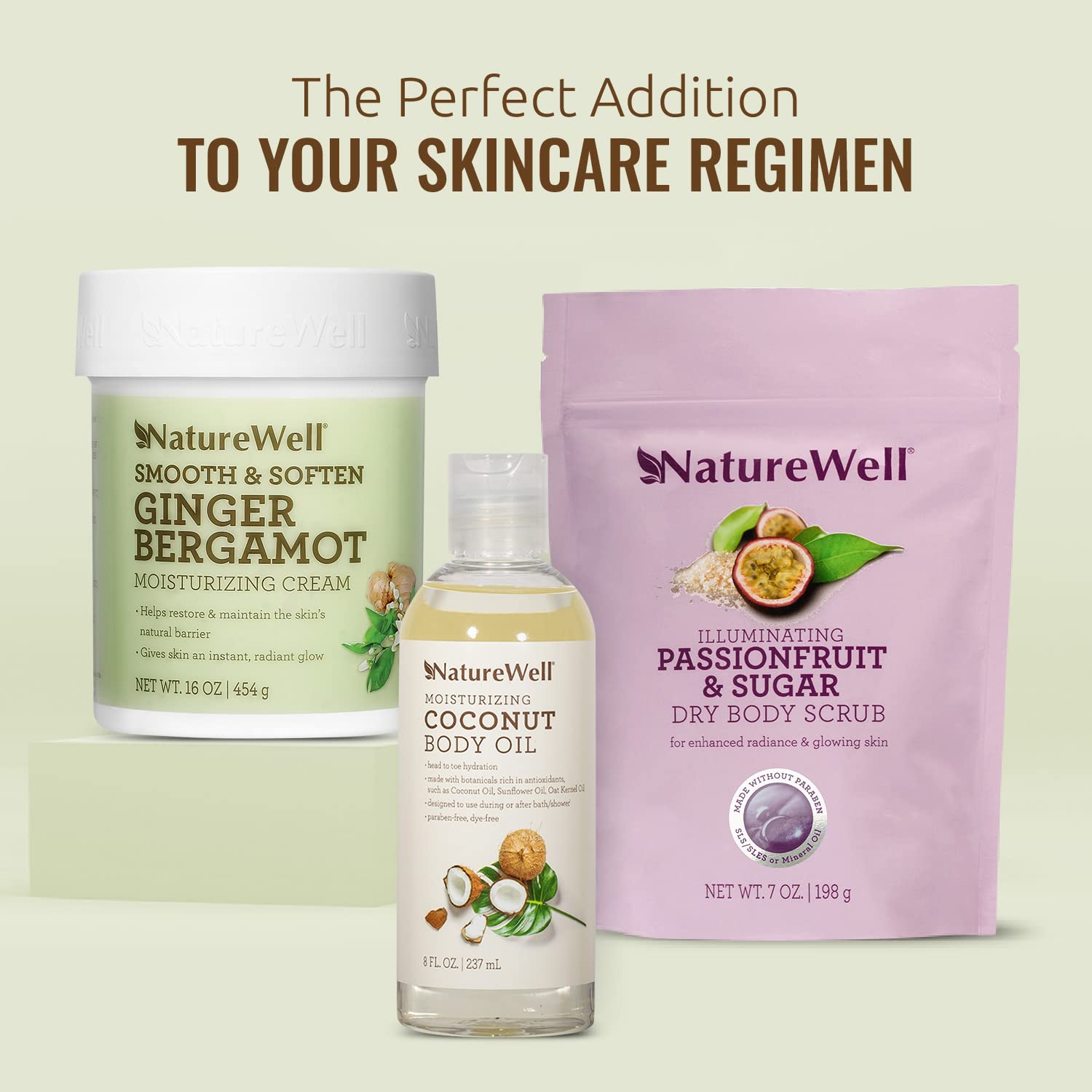 NATURE WELL Ginger Bergamot Smooth & Soften Moisturizing Cream For Face & Body, Infused With Natural Oils & Extracts, Restores Skin Moisture Barrier, 16 Oz. - Image 8