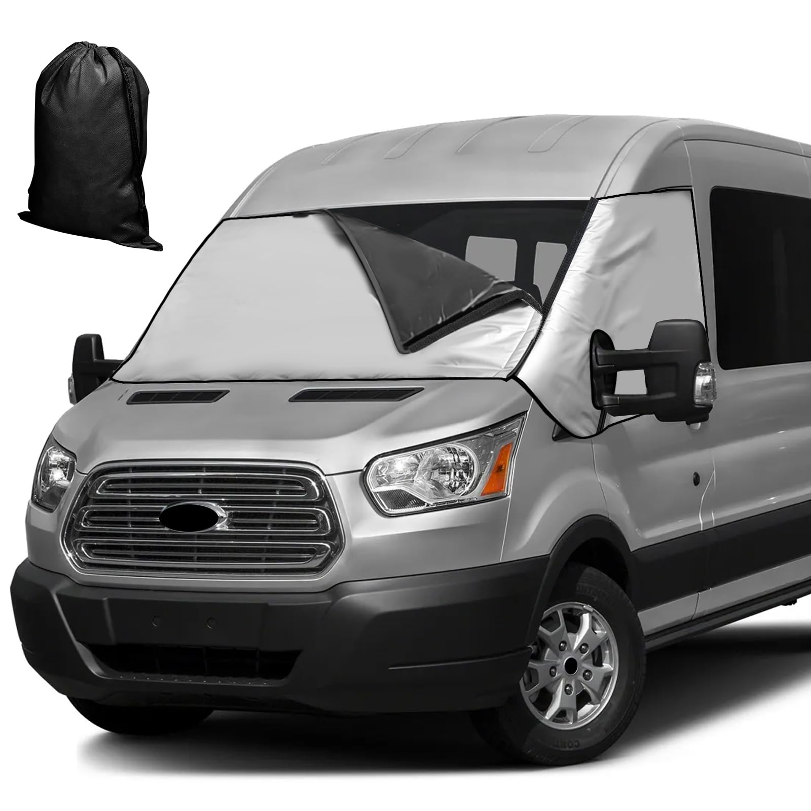 Housse de Pare-Brise Thermique Externe pour Ford Transit Custom 2012-2022, imperméable, Protection Contre la Neige, la Glace, la poussière, Le Soleil