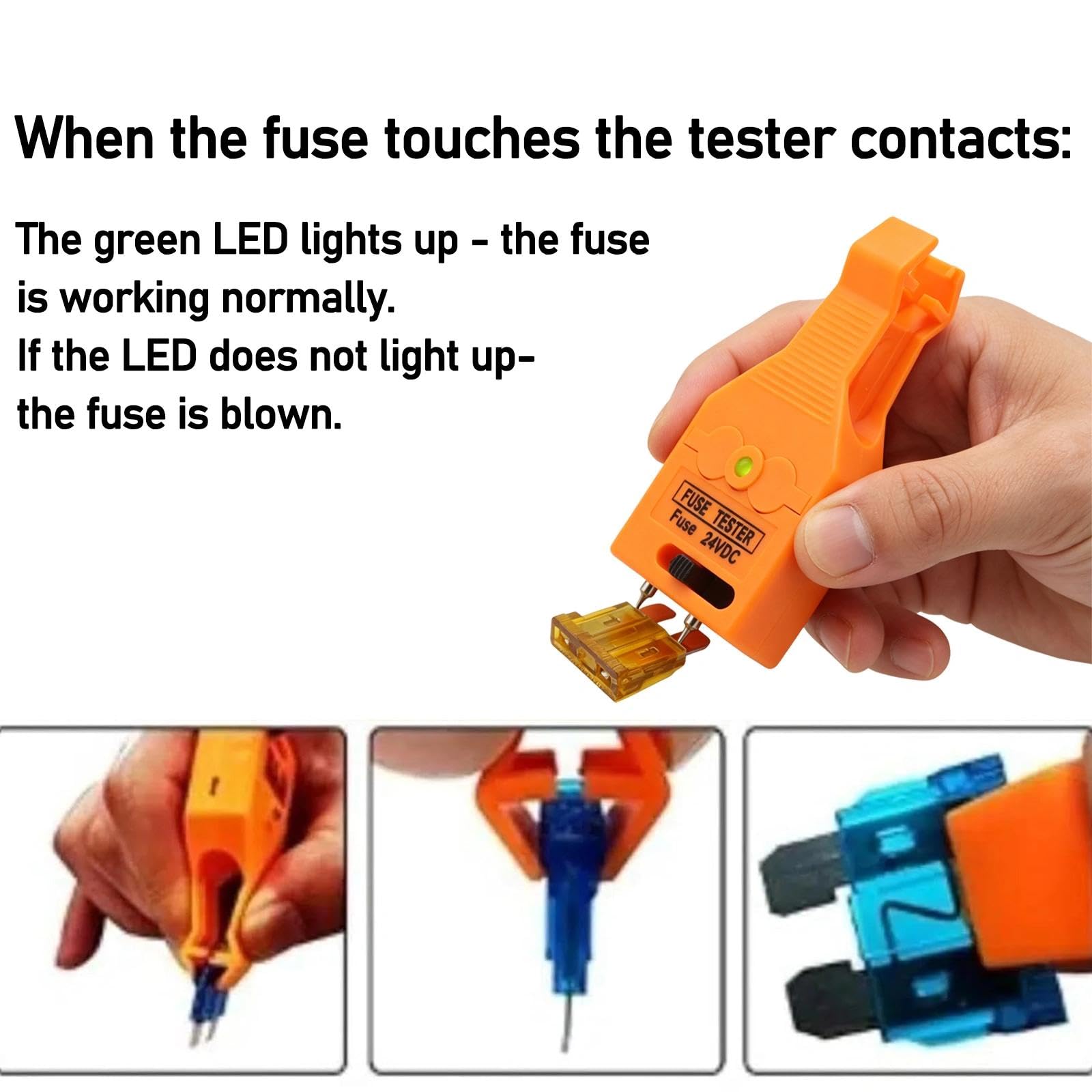 tester fusibili auto,Auto Tester per Fusibile Automobilistica Multifunzionale Strumento La Rimozione dell'Estrattore di Fusibili per Fusibile di Mini Standard con Indicatore LED(A)