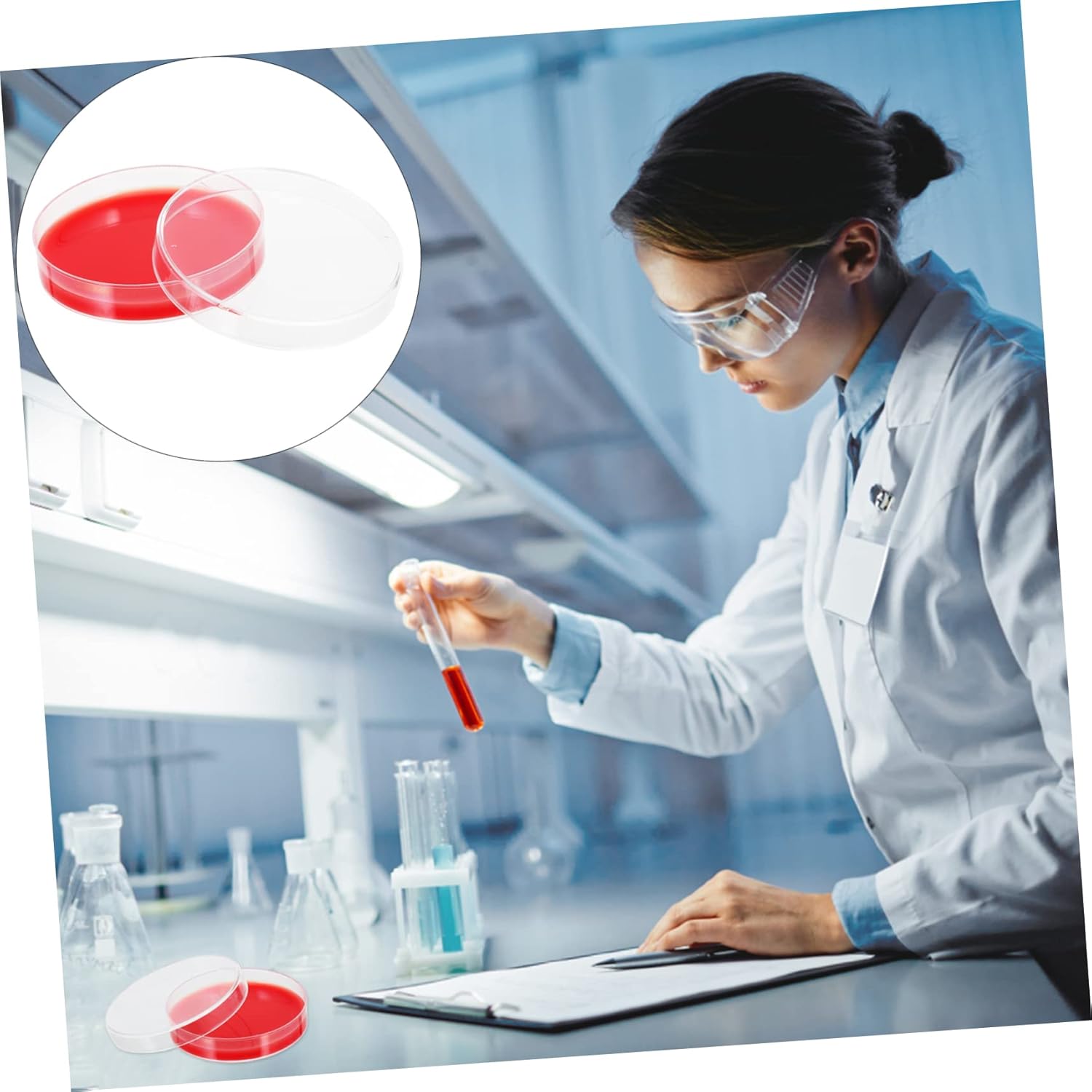 20pcs Agar Plates for Agar Culture Medium Pre-Poured for Laboratory and Medical Use for Hemolysis Detection and Testing