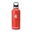HYDRO CELL Stainless Steel Water Bottle with Straw & 2 Standard Mouth Lids (32oz 24oz 20oz 16oz) Keeps Liquids Hot or Cold w/Double Wall Vacuum Insulated Leak Proof Sport Design (Red 32oz)