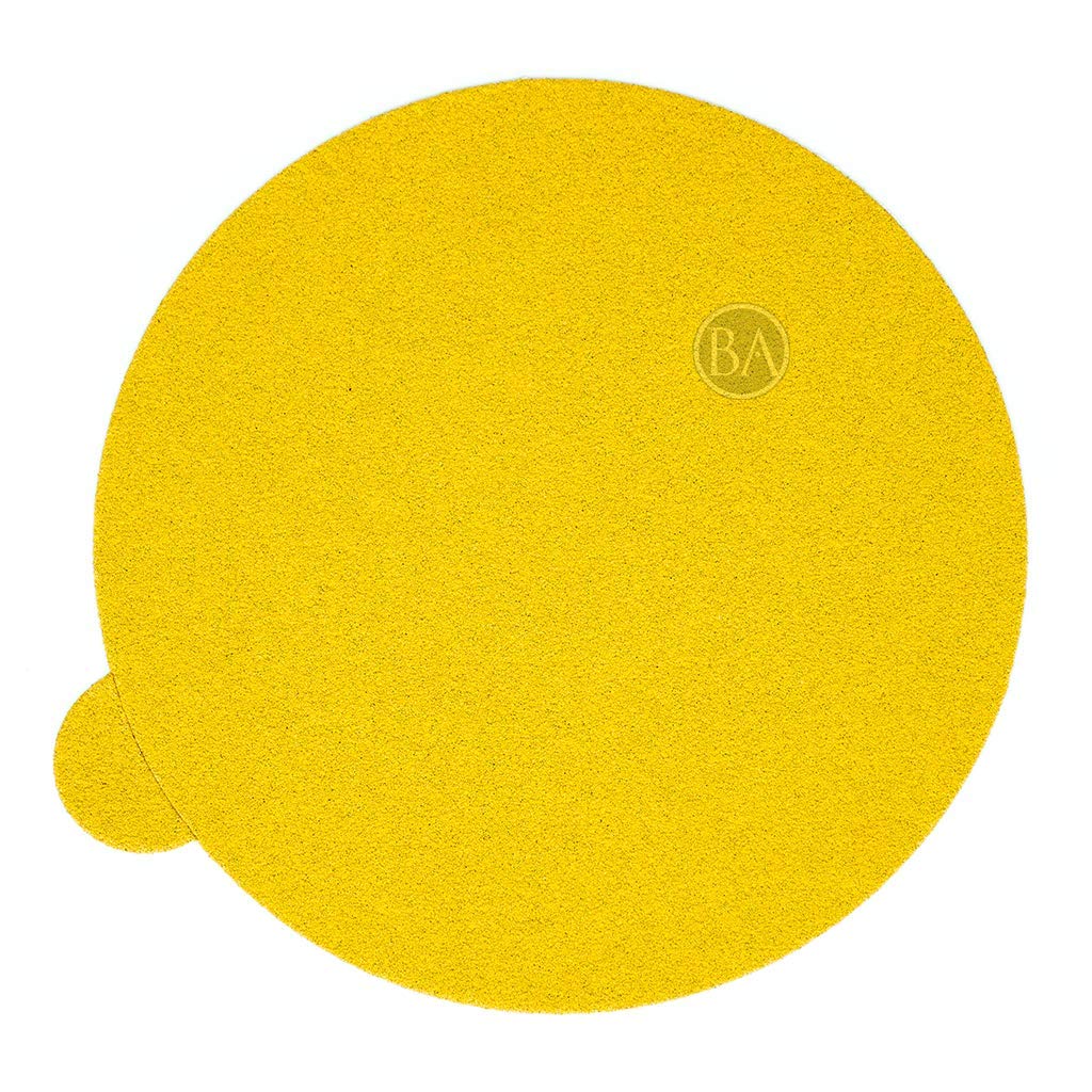Benchmark Abrasives 6" PSA Gold Adhesive DA Sanding Discs Aluminum Oxide Grains Designed for Surface Blending Edge Sanding General Stock Removal