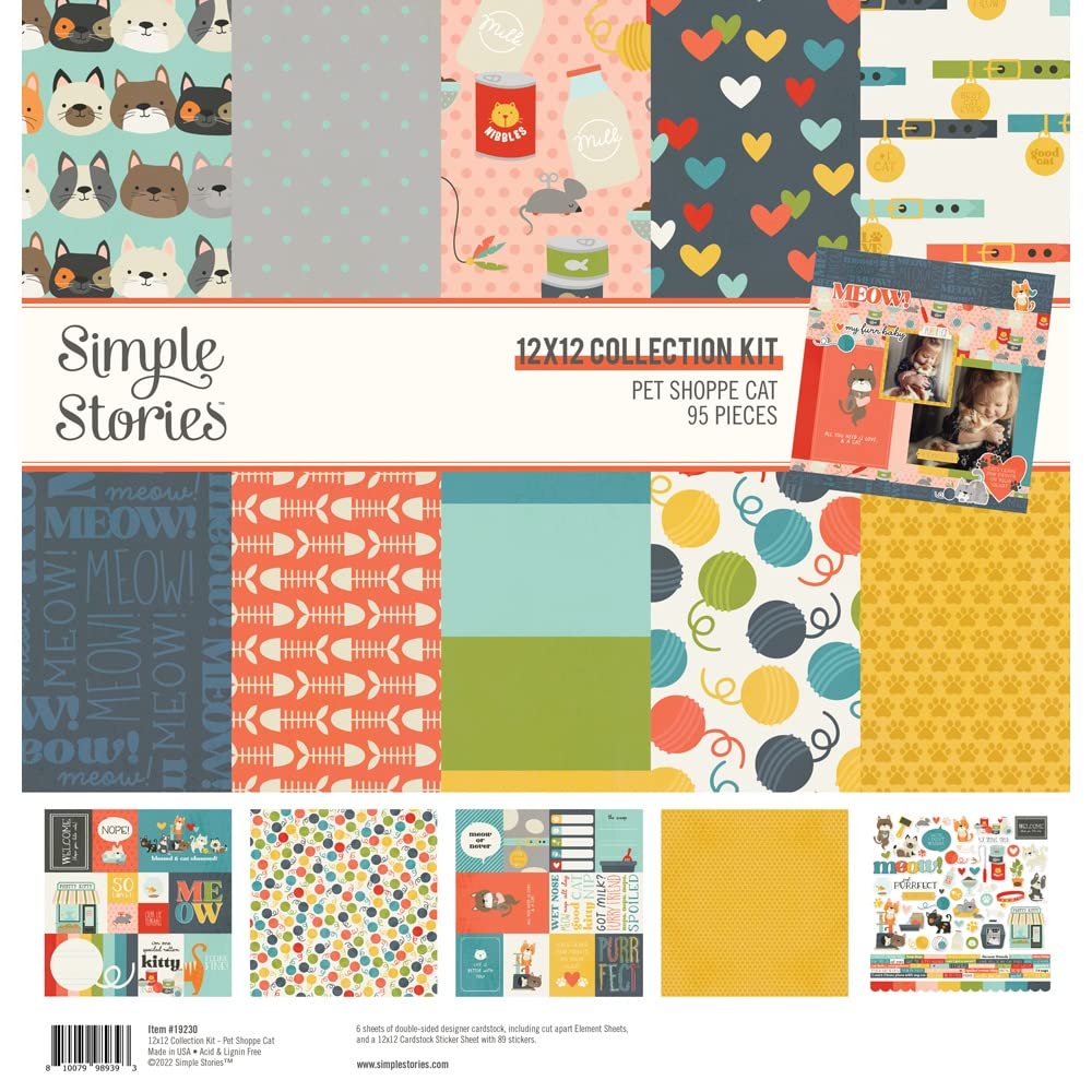 DREAM PETカバとサイのセット Amazon.com: SIMPLE STORIES Pet Shoppe Cat Collection Kit 12