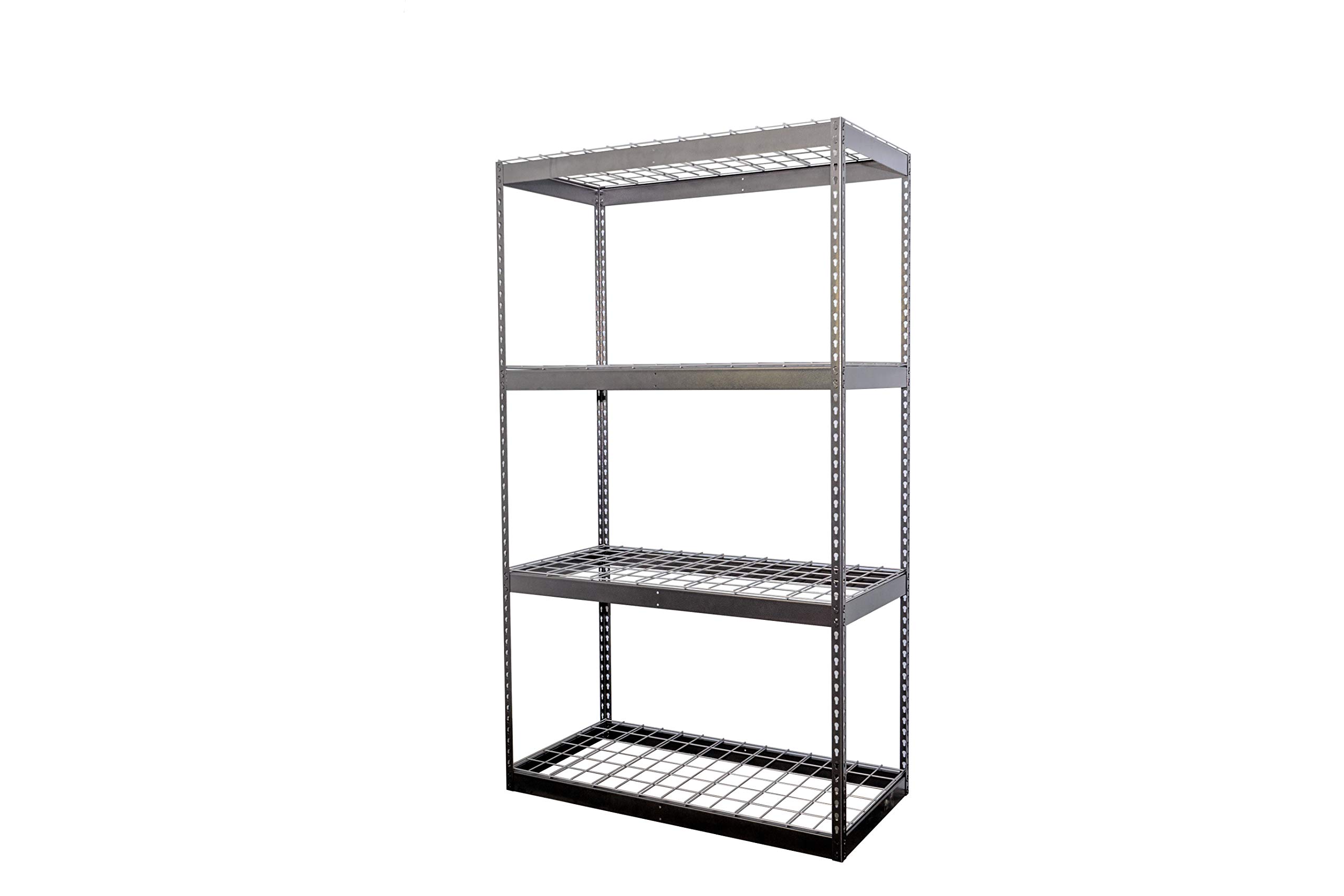 SafeRacks Garage Storage Rack - Hammertone | Steel Shelving Unit | 2'D x 4'W x 7'T