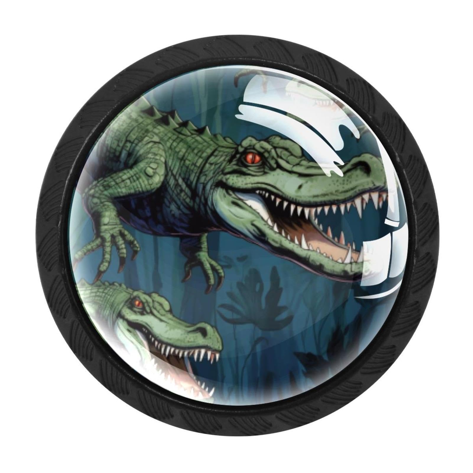Chenzzzz Multicolored 02 4 Pack Round Cabinet Knobs For Kitchen Bathroom Closet Dresser Cabinets, Crocodile