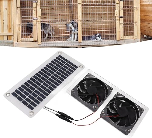 Miniatura 5 de El panel accionado solar del invernadero de los ventiladores del animal doméstico de la fan 50W para los paneles solares cas