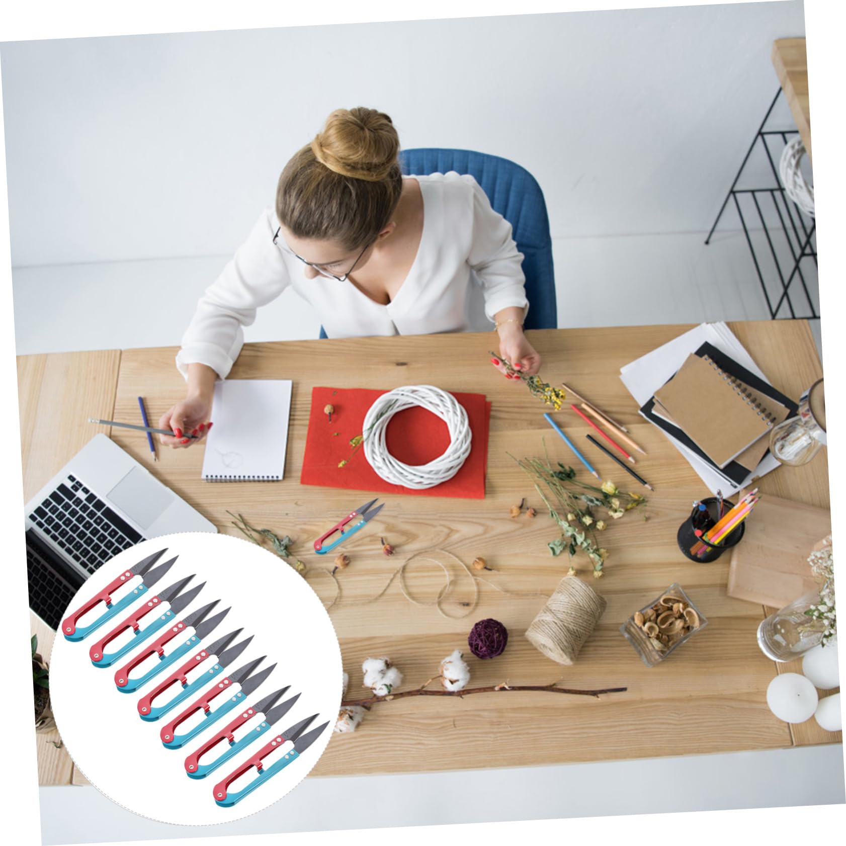 Angoily 36 Pièces Ciseaux de Couture U Lot pour Broderie et Point de Croix à Domicile Outils Pratiques et Durables