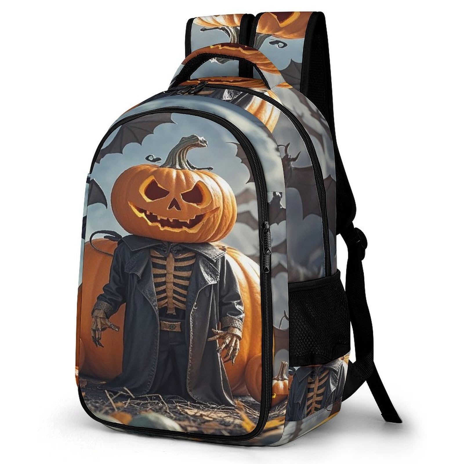 Mochila para portátil de Halloween cómoda para evitar dolores de espalda en trayectos largos 8