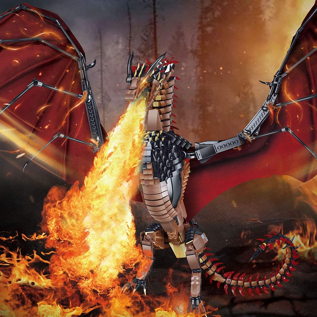 Amazon.co.jp: ドラゴンビルディングキット、1889Pieces Ice Dragon