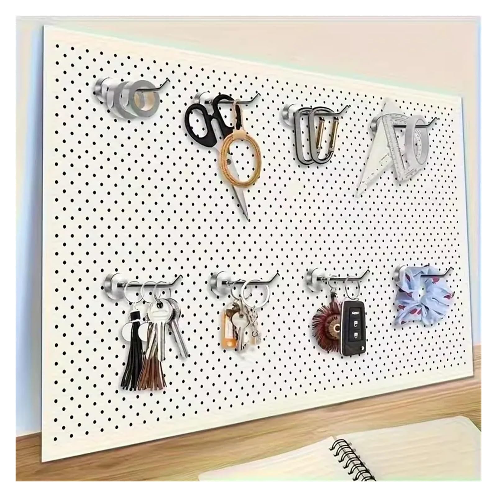 Générique Lot de 6/20 crochets magnétiques néodyme robustes à angle droit, supports suspension multi-usages, compatibles avec la cuisine, salle bain et le rangement scolaire(20mm 10PCS)