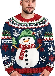 面白いクリスマスセーター | イミテーション セーター デザイン スウェット プルオーバー - クリスマスセータージャンパー、新年の仮面舞踏会に最適なぴったりフィットの クルーネック
