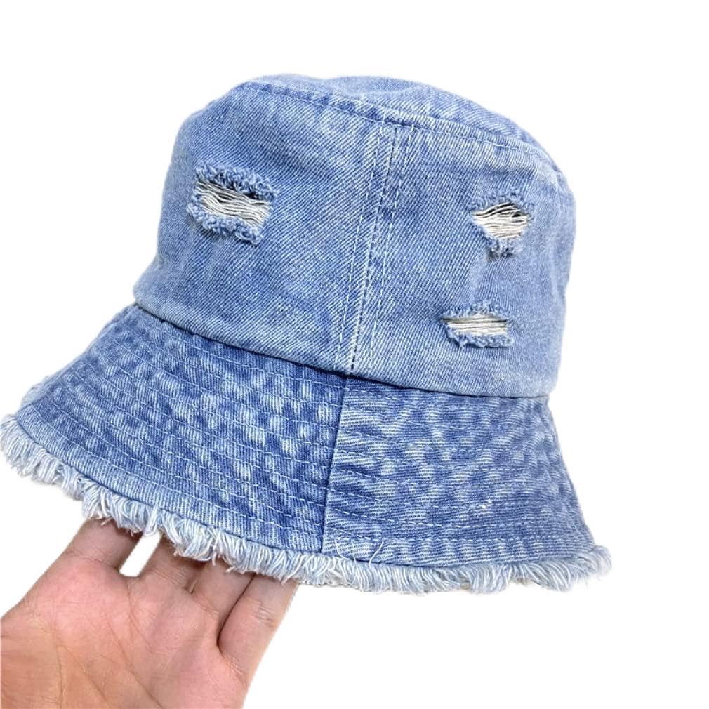 Cappello da Pescatore Lavato da Donna Cappello da Pescatore Pieghevole in Cotone da Uomo Cappello da Pesca con Protezione Solare all'aperto