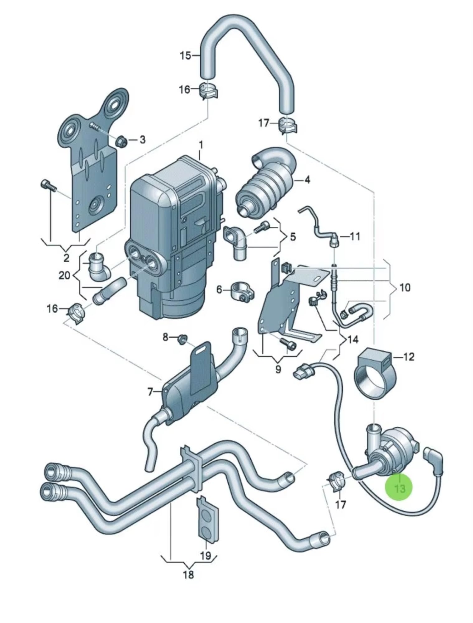 Para A3 Q2 Q3 2012-2021 OE: 5Q0965561C Bomba De Agua Eléctrica Del Motor