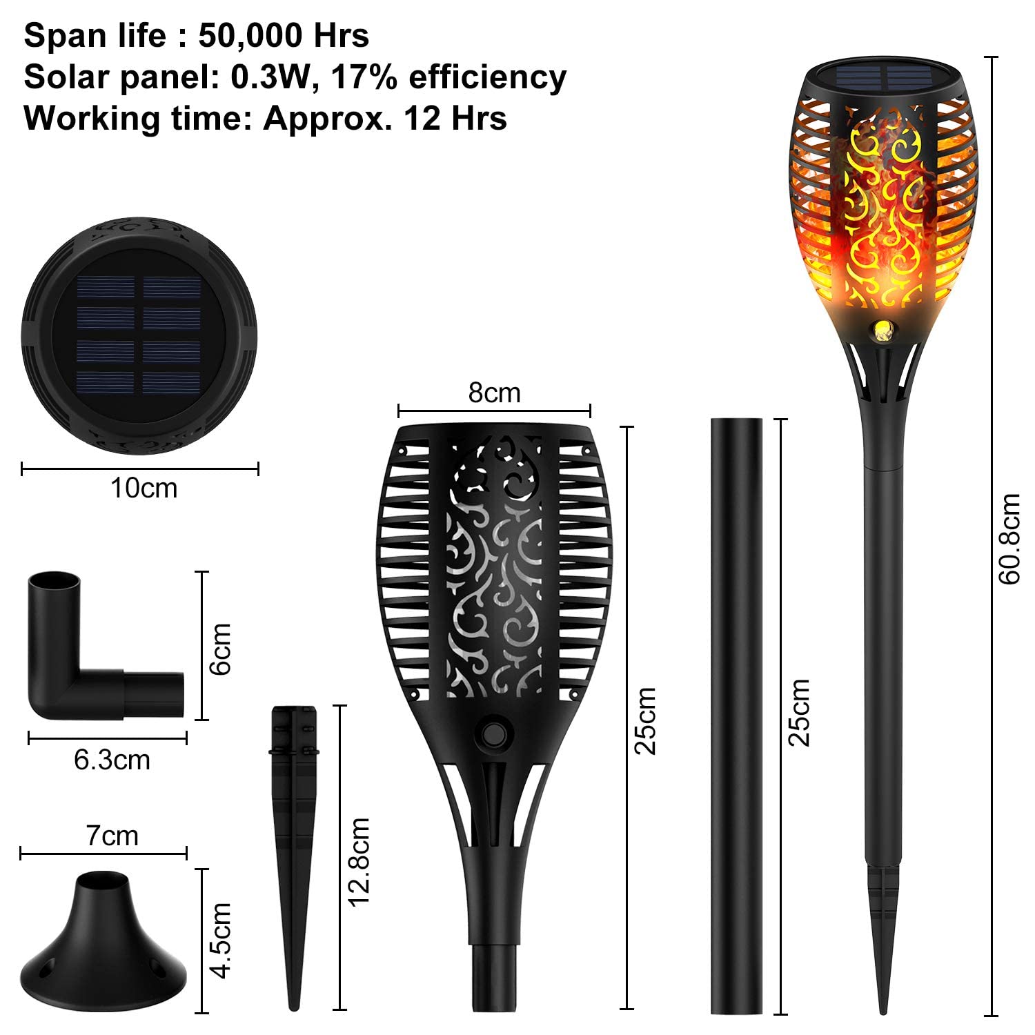 Buy Ruyilam Solar Lights Outdoor Garden, 4 Pack 33LED Waterproof Solar