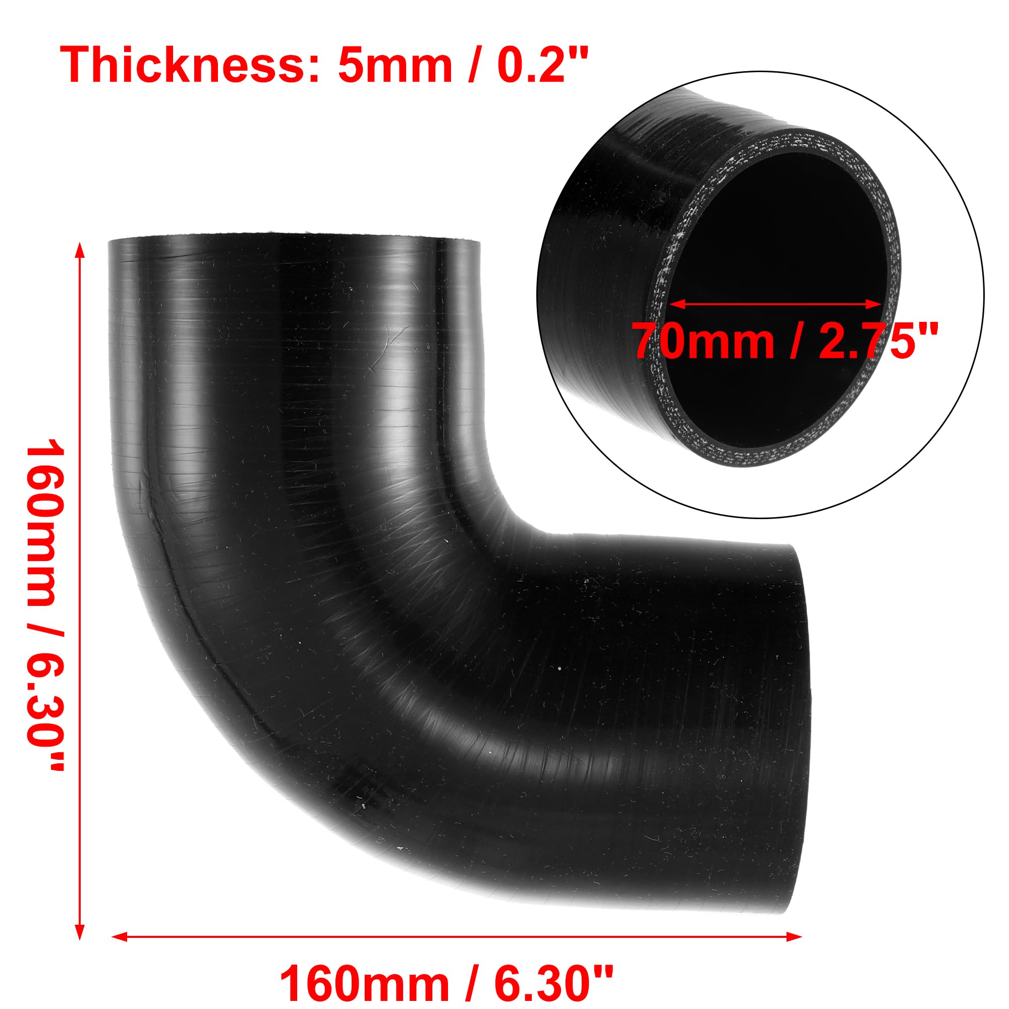 Raccordo 90 Gradi Per Tubo Raffreddamento Auto - Connettore Silicone Blu 70mm Per Impianto Liquido - Foto 5