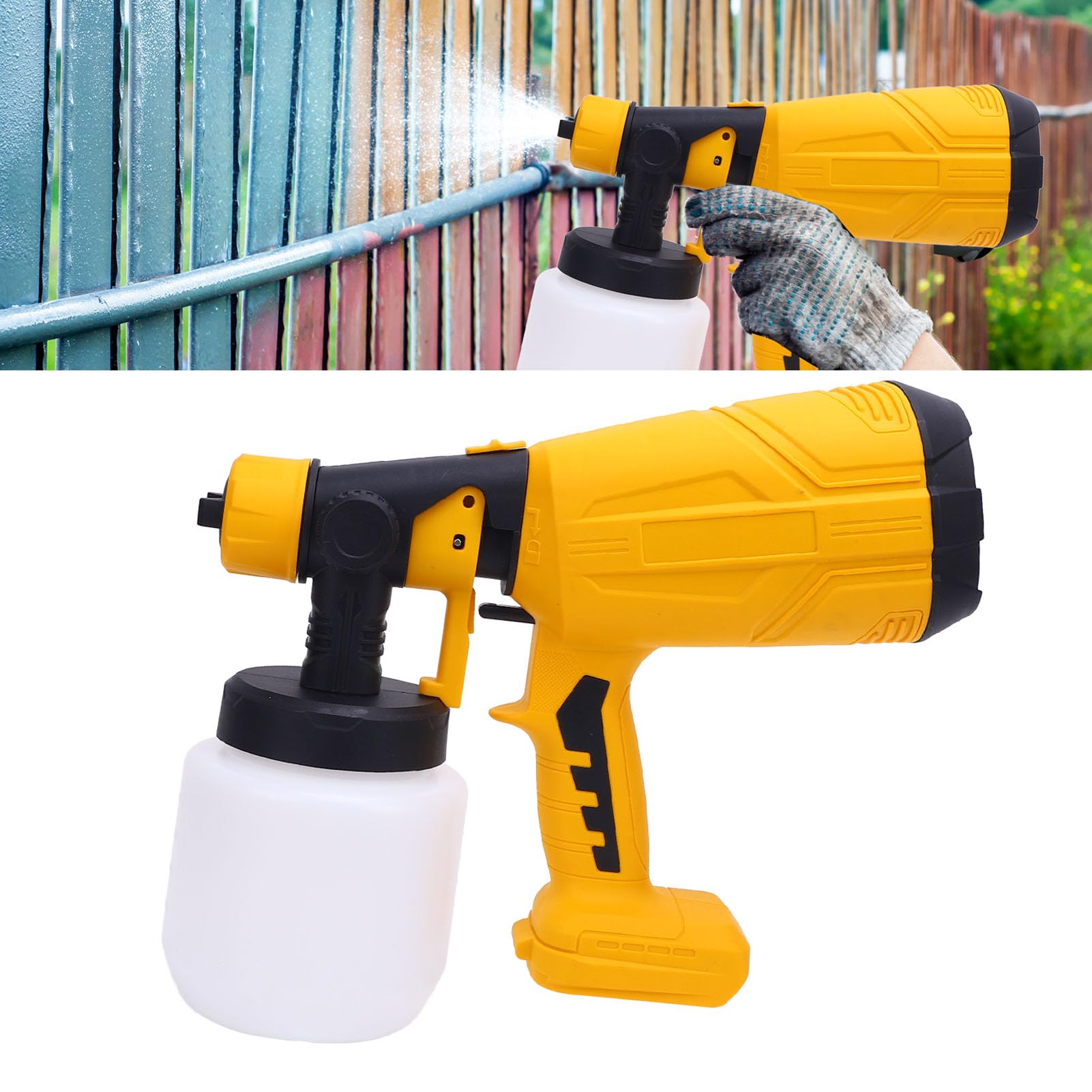 Spruzzatore di Vernice Senza Fili, Materiale ABS, Pistola di Verniciatura Elettrica con Potenza di 200 W, capacità di 800 Ml per Progetti di Miglioramento Domestico