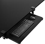 ERGOMAKER Plateau de clavier sous le bureau 25,6"×11.8" (65×30cm), coulissant ergonomique réglable & Mouse Tray Slide Out Easy Assemblage, Convient pour le bureau/maison/école (blanc)