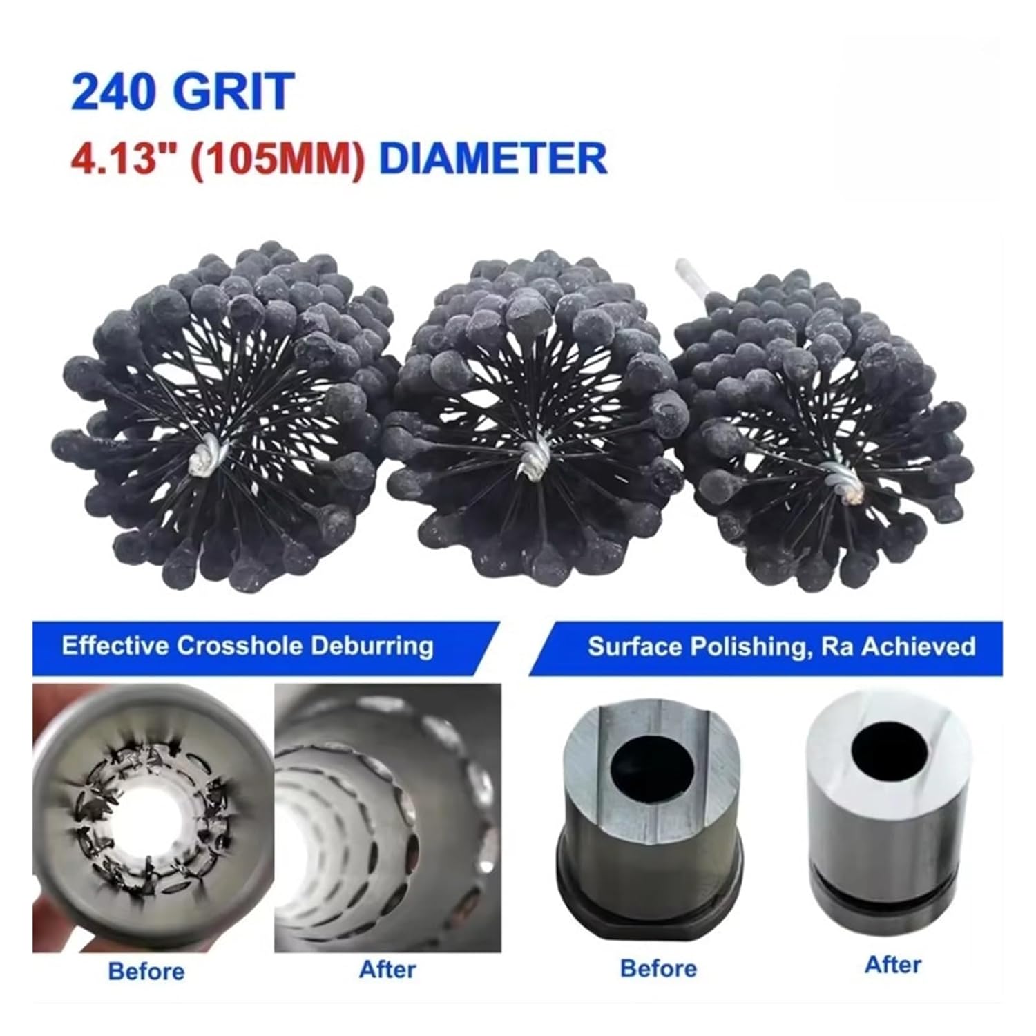 Cylinder Honing Ball Brushes 1pc Vehicle Engine Cleaning Polishing Brush Cylinder Honing Tool for Flex Deburring Valve Guides CNC Ball Hone(25x200mm)