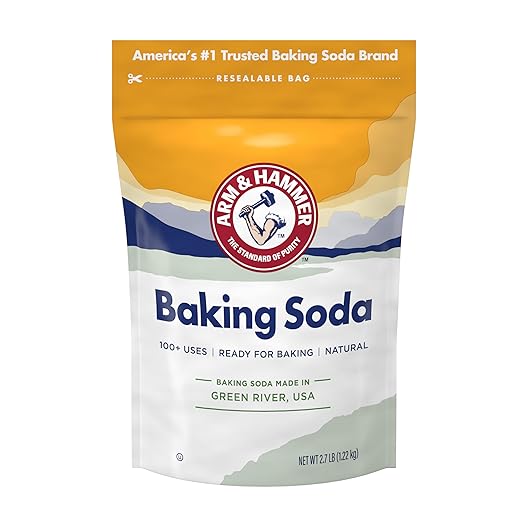 ARM & HAMMER Baking Soda Made in USA, Ideal for Baking, Pure & Natural, 2.7lb Bag