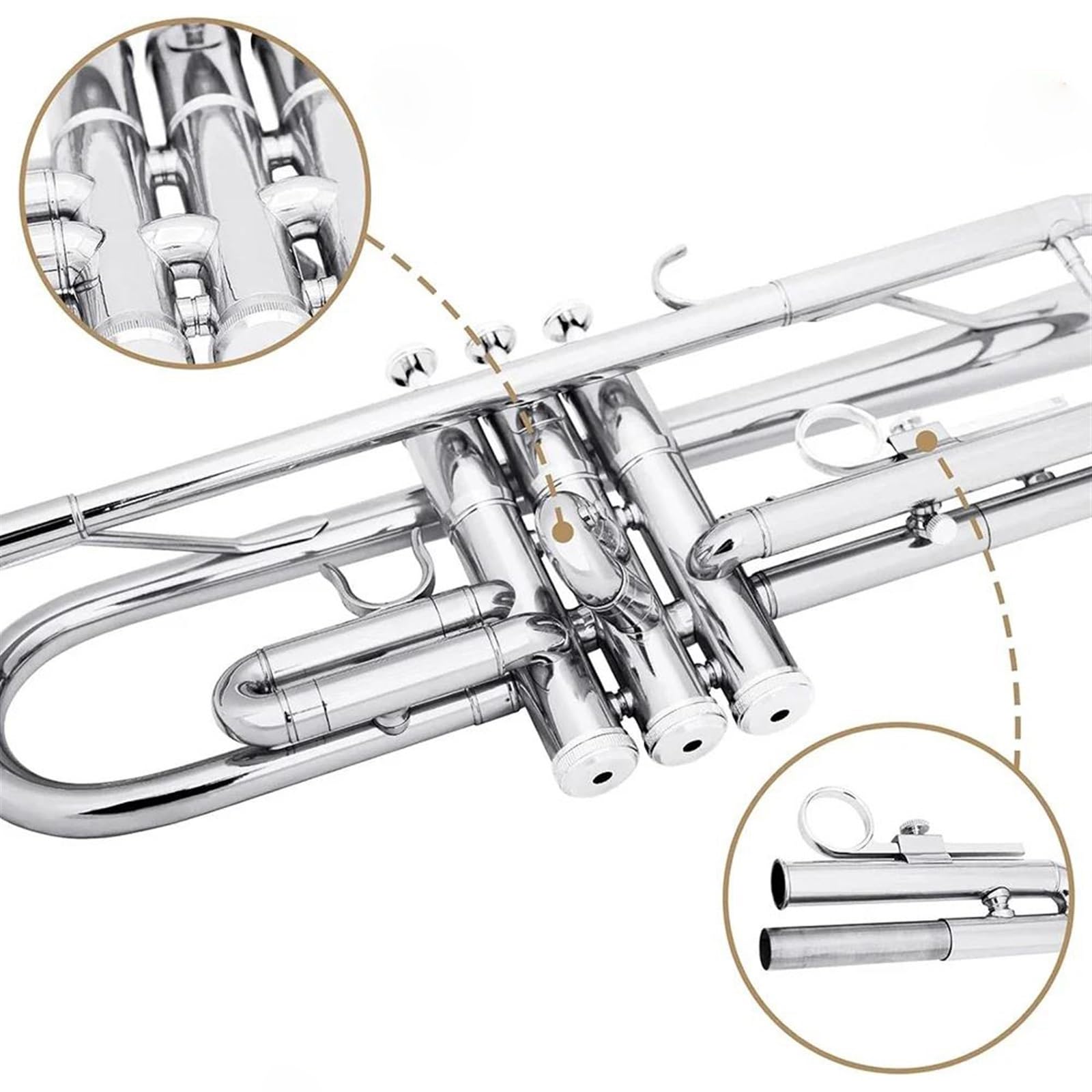 Tromba Per Principianti Tromba In Sib Strumento In Ottone Tromba In Ottone Standard Set Per Principianti Con Scatola Guanti Parti