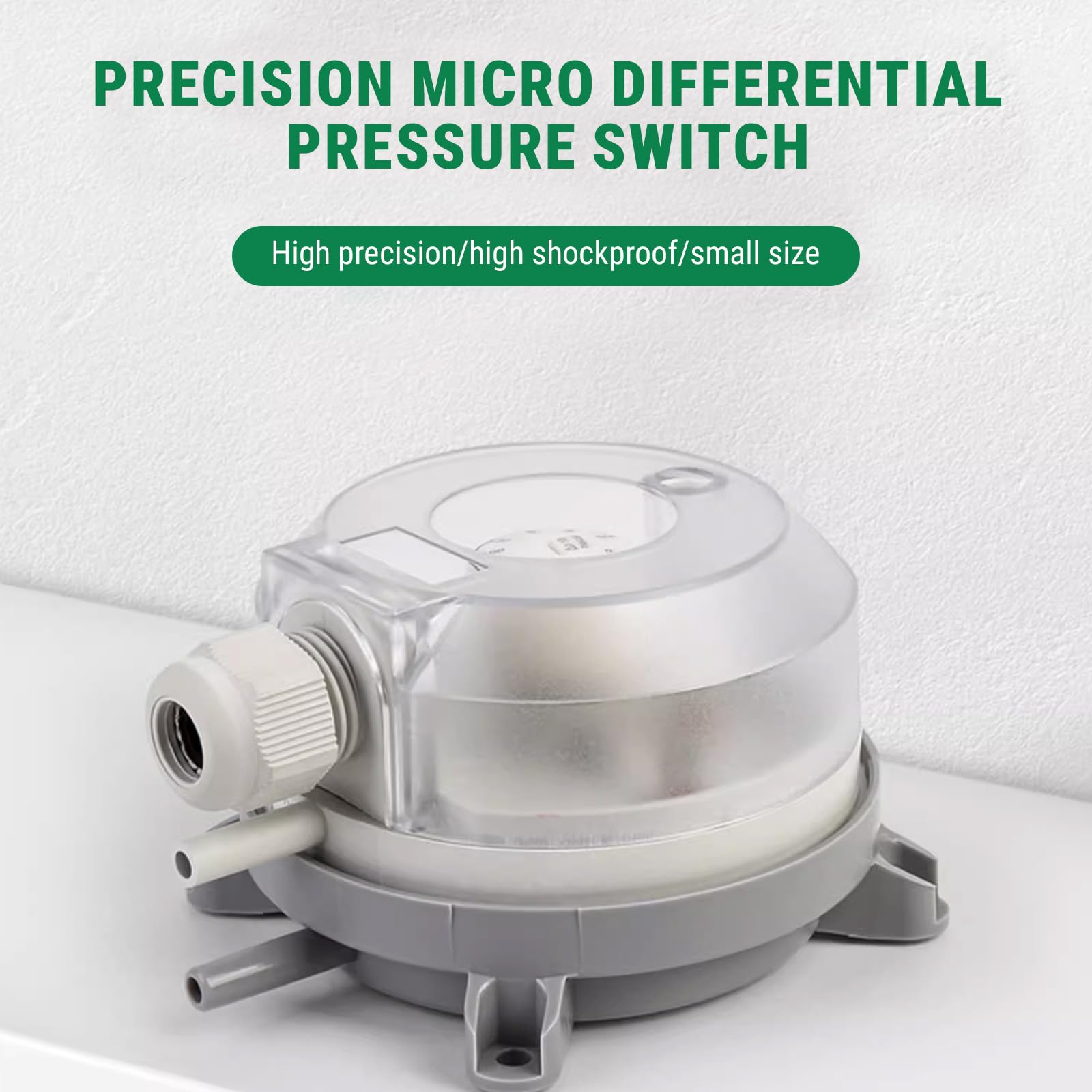 Interruptor de PresióN Diferencial Spdt, Interruptor de PresióN Hvac 20-200Pa, Con Herramienta De Montaje, Adecuado Para Equipos De Procesamiento ElectróNico Y Aeroespacial