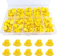 Vista 6 de 150 piezas de pasadores de goma con bloqueo, cierres de pasador de bloqueo con estuche de almacenamiento, cierres de pin para broche de corbata