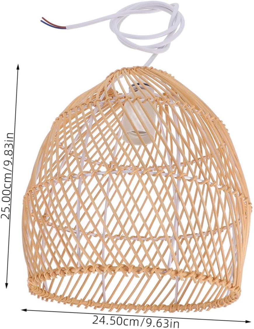 DOITOOL Ceiling Lamp Shade Woven Lampshade Open Bottom Easy Bulb Replacement for Home Decor
