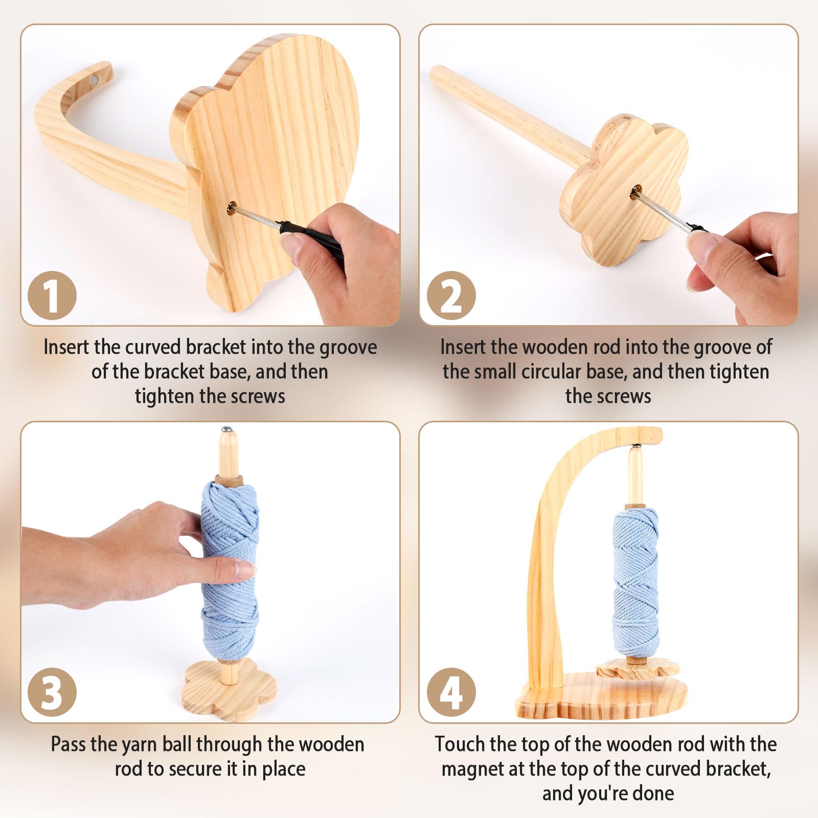 Yarn Winder Dérouleur De Laine,Bobinoir à Laine En Bois