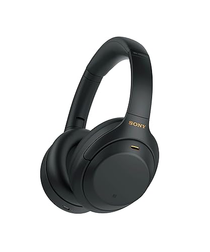 Sony WH-1000XM4 Noise Cancelling Wireless Headphones - 30 hours battery life - Over Ear style - Optimised for Alexa and the Google Assistant - with built-in mic for phone calls - Black - Black - WH-1000XM4