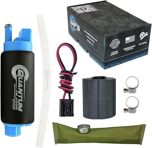QFS-343FT-GM2 Quantum Performance 340LPH E85 Bomba de combustible Intank + kit de repuesto para Pontiac Cadillac Chevrolet Buick (1985-1997),