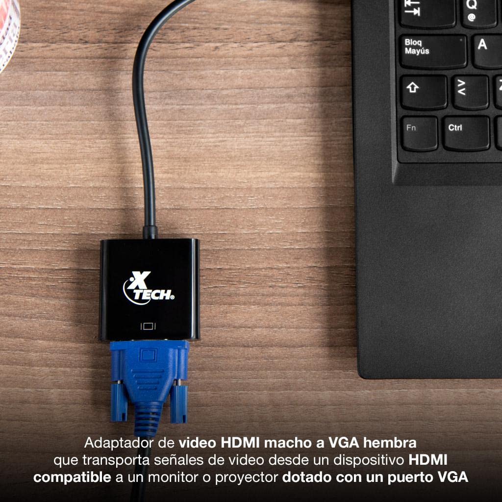 Xtech XTC-363 HDMI Male to VGA Female Video Adapter