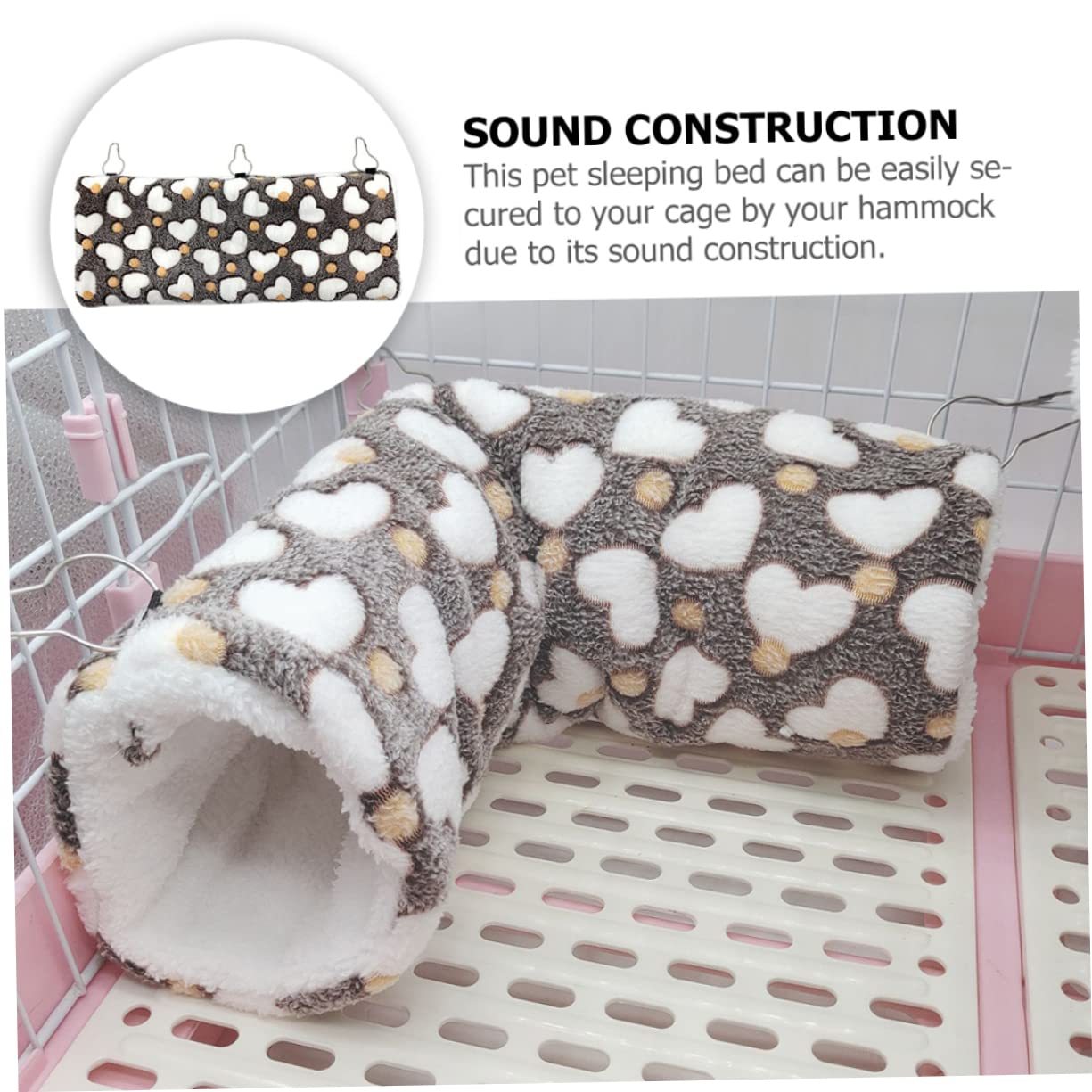 2 Pezzi di Tunnel for ratti Nido cincillà Scoiattolo Accessori for Gabbie for furetti Piccola Gabbia for Animali Domestici Amaca ah,Nido per Animali Domestici