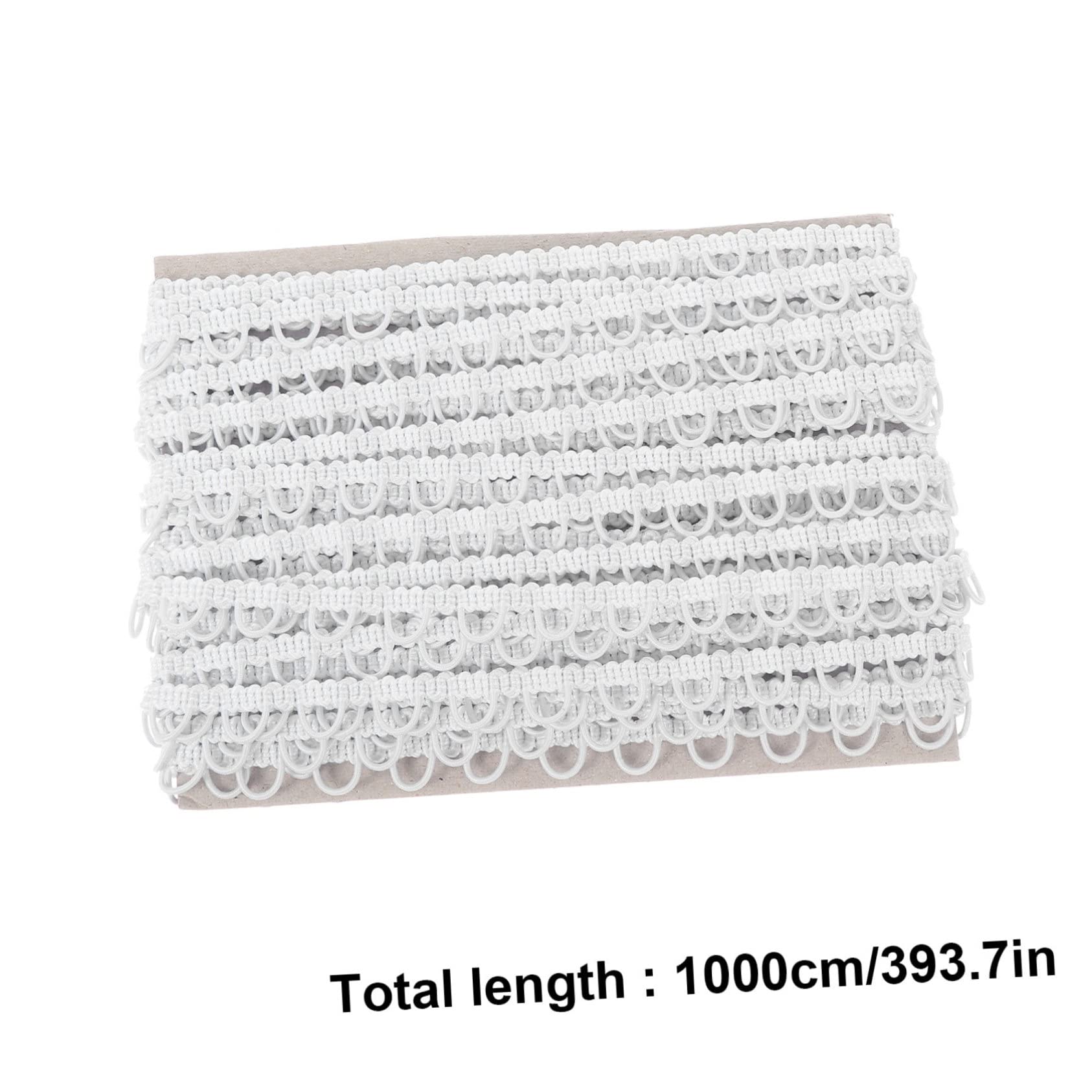 Beatifufu 1Pc Handmade Elastic Button Loop Trim Lace Braid for Wedding Dress Decoration Headwear Craft Trim for Sewing Quilting and Daily Projects