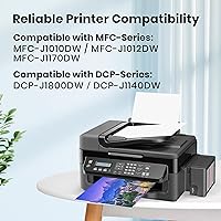 Vista 4 de LC401XL Ink Cartridges Compatible for Brother LC401 XL BK LC401XL LC 401 LC401BK High Yield to use with Brother MFC-J1010DW MFC-J1012DW MFC-J1170DW