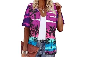 LILYCHIC Women's Hawaiian Tourist Shirt