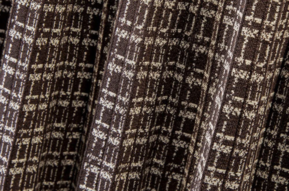 Gonne Lunghe Invernali, Gonne Pieghettate caffè Sexy per Le Donne Gonna A Vita Alta Boho Elasticizzata in Vita Gonne Invernali Calde Maxi Gonna in Maglia A-Line Gonna Ampia A Balze A Pendolo