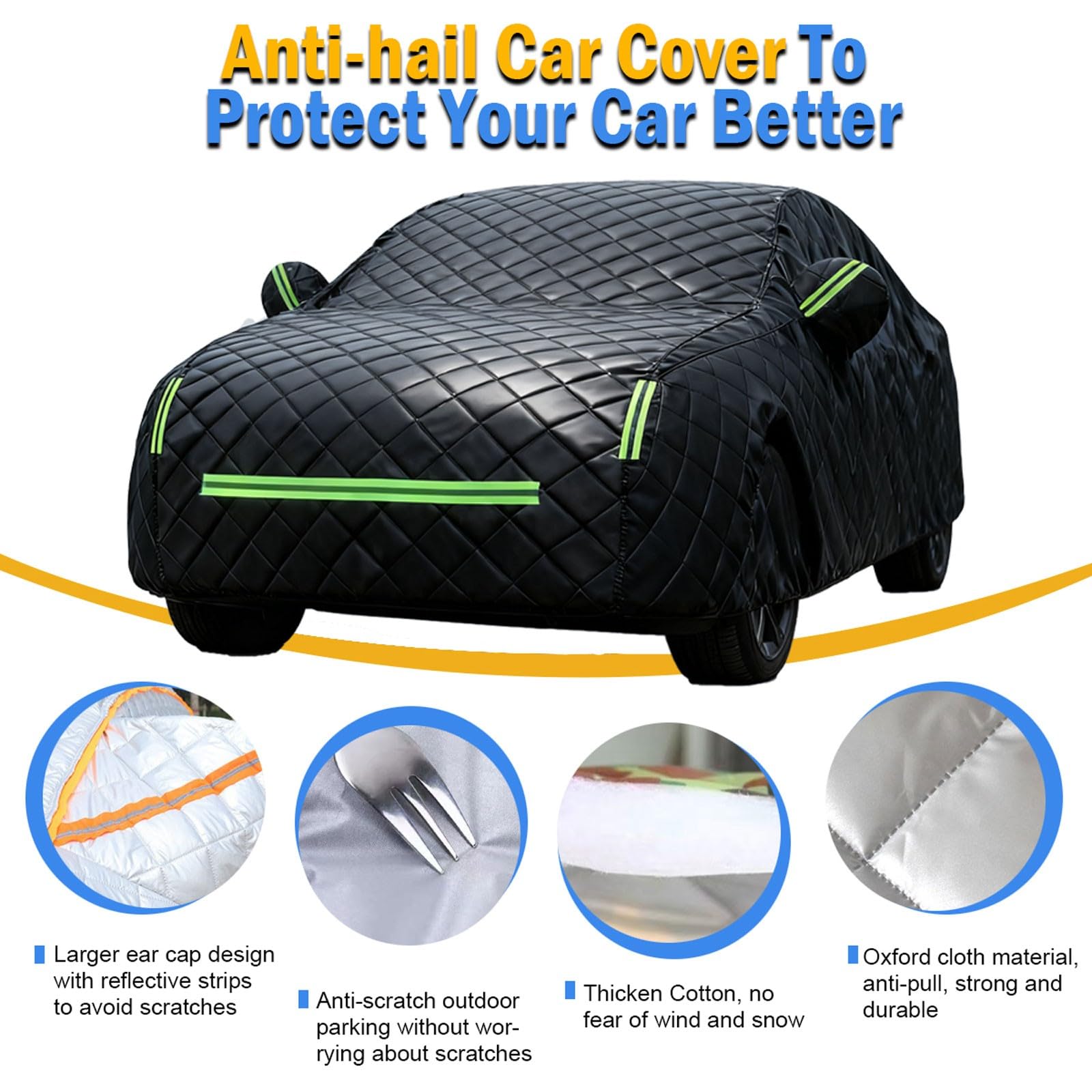 Telo antigrandine per auto per Jeep Compass 2000-2023 telo copriauto antigrandine，telo grandine auto Impermeabile, Antipolvere Anti-UV