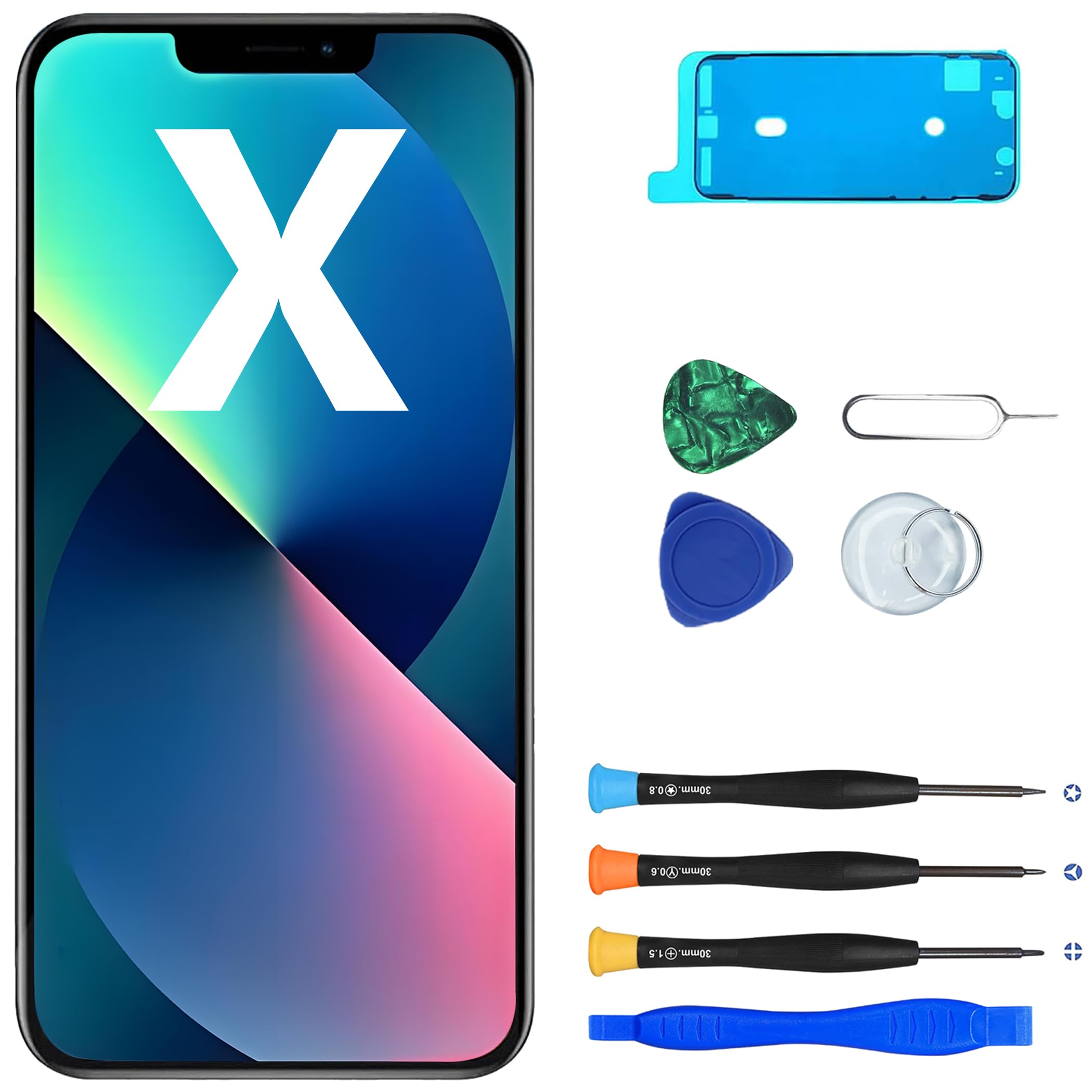 Kit de réparation écran LCD iPhone X bloc vitre tactile 3D MP+