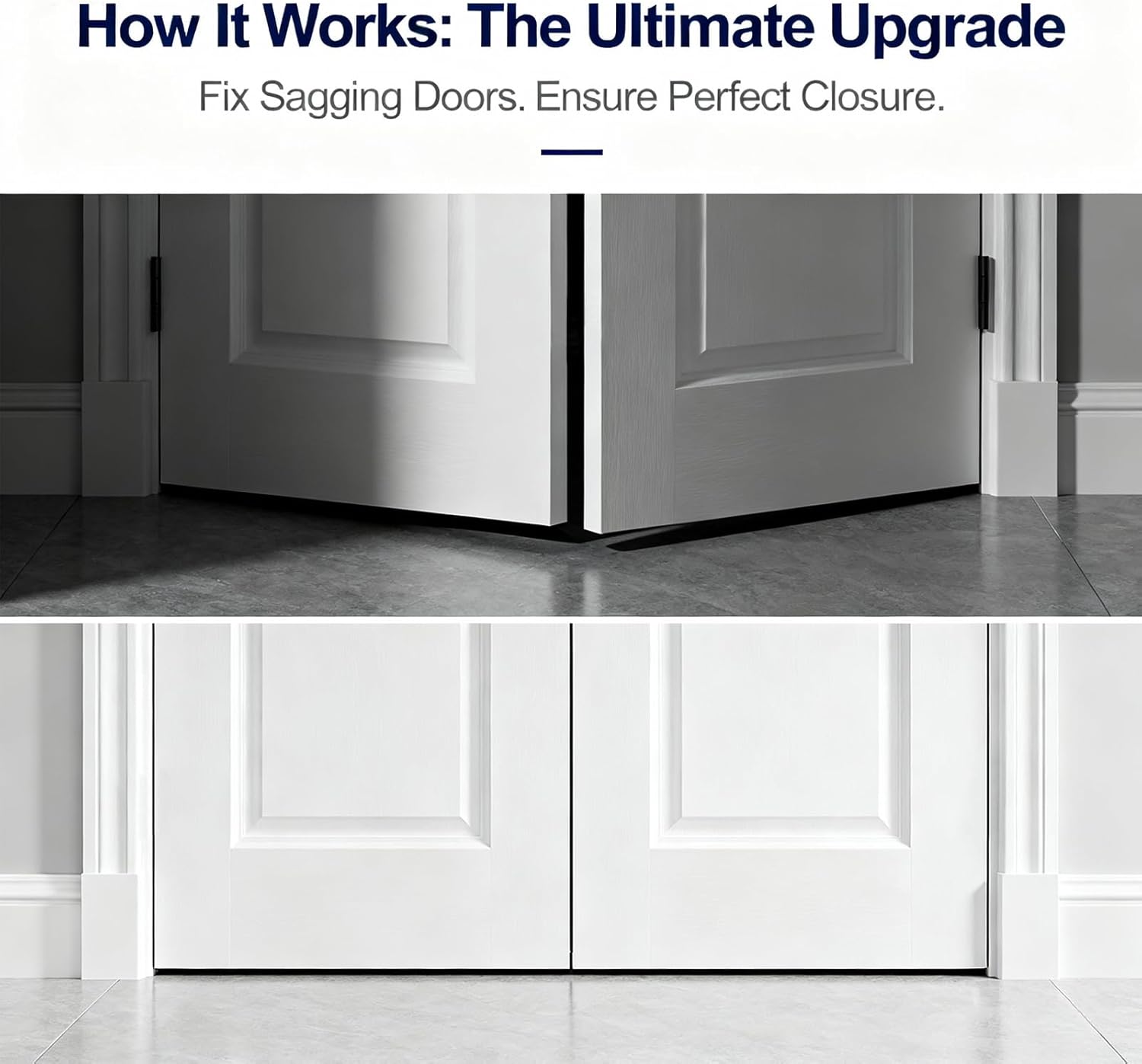 2-Pack 7" Hydraulic Hidden Door Hinges Heavy Duty Self-Closing Concealed Hinges Adjustable 180° Wide Opening for Commercial Residential Interior Exterior Doors