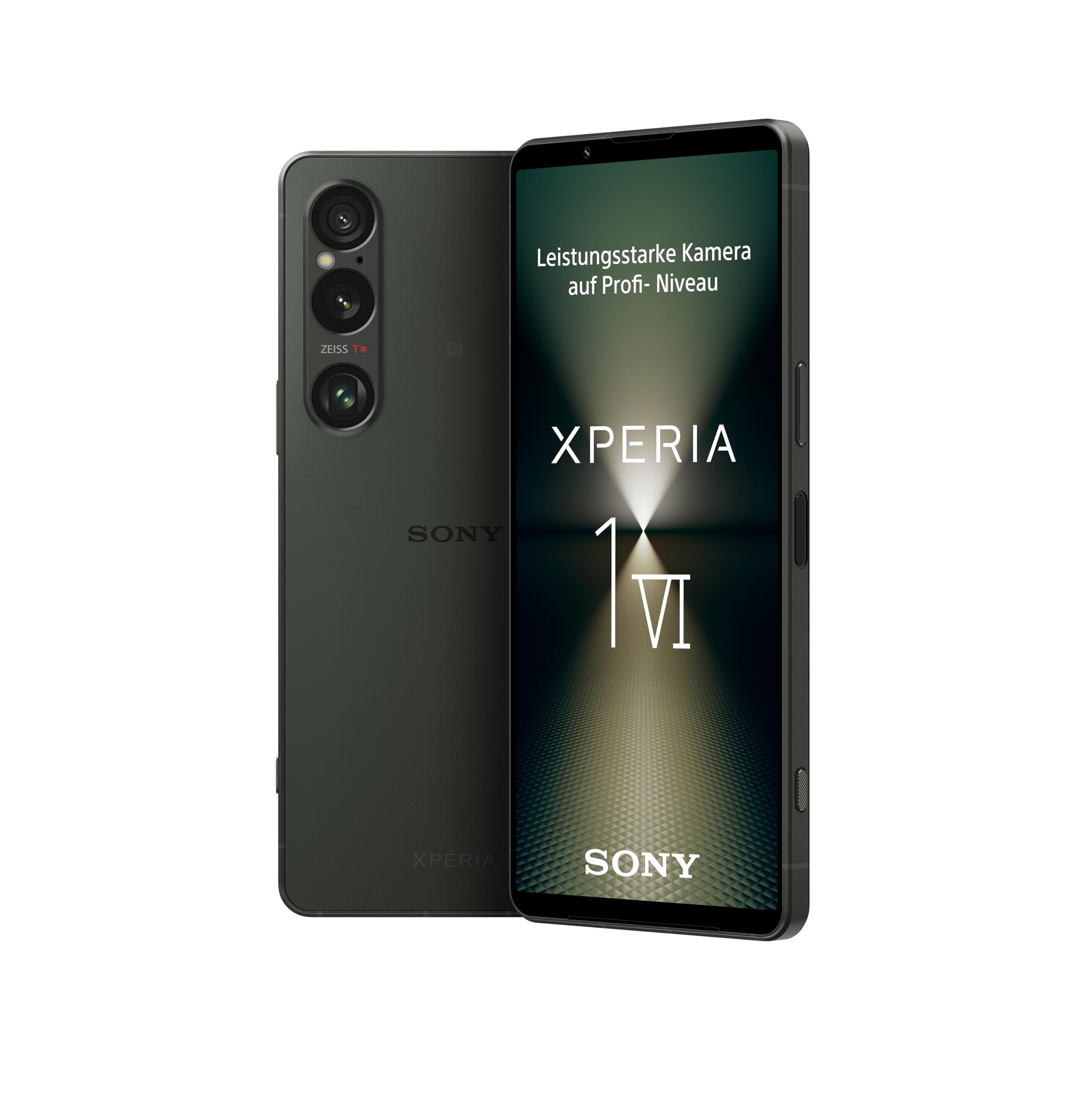 Sony Xperia 1 VI - 6,5" 19,5:9 FHD+ HDR OLED 120Hz, Dreifachobjektiv mit innovativem Sensor & ZEISS, 3,5mm Audio, Android 14, IP65/68, Dual SIM, Khaki-grün, 24+12 Monate Garantie [Amazon Exklusiv]