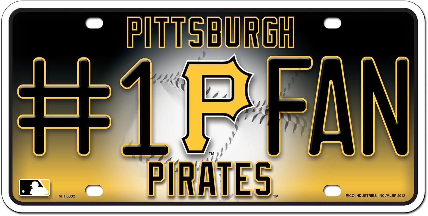 Rico MLB #1 Fan Metal Auto Tag