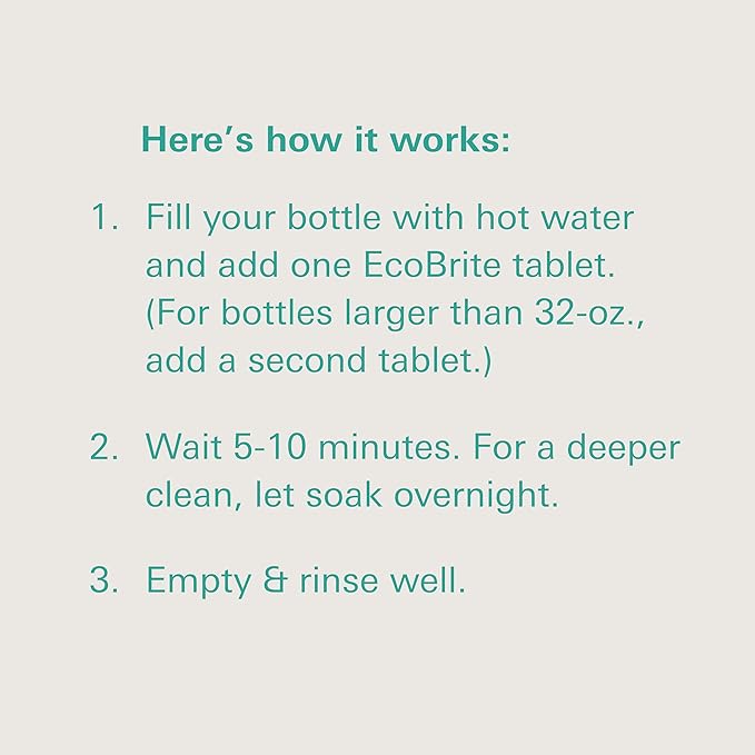 Pastillas de Limpieza Owala EcoBrite Naturales, Pack de 10 miniatura 3