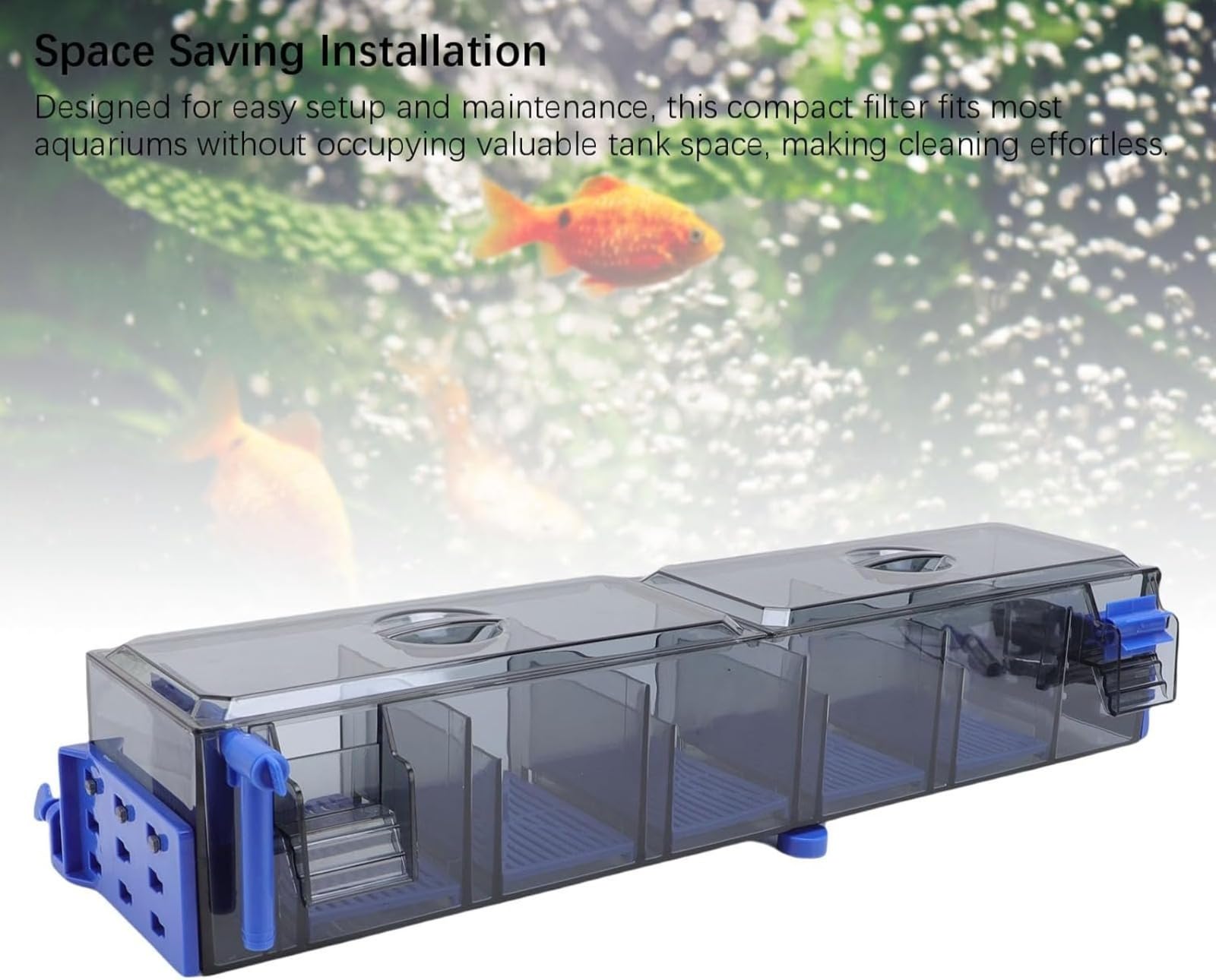 Aquarium Filter Ultra Leiser 30 dB Aquarien Außenfilter Multi-Filtration Fish Tank Filter Einstellbarer Wasserdurchfluss für Alle Süßwasseraquarien（Ausgestattet mit speziellem Filtermaterial）