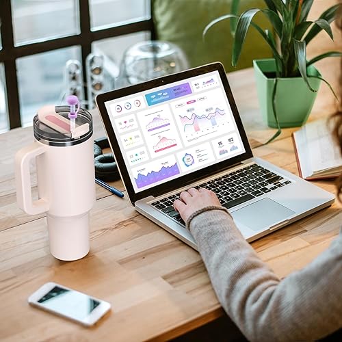 Miniatura 5 de 6 tapas de popote para vaso Stanley de 40-20 onzas, 0.4 pulgadas y 0.394 in, fundas de silicona suave para popotes Stanley, a prueba de polvo y