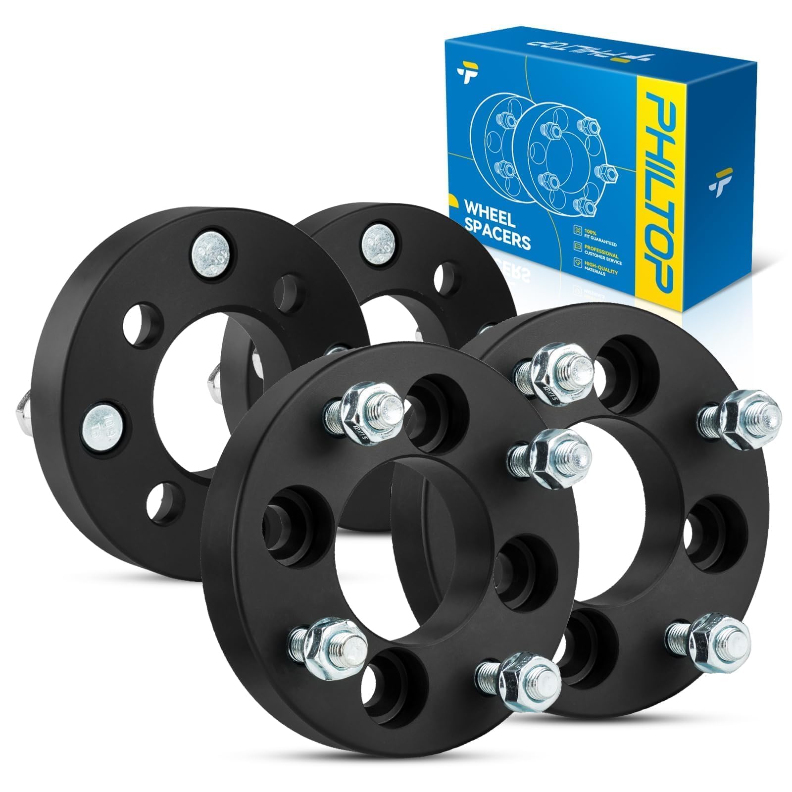 PHILTOP 4x100mm to 4x4.5 Lug-Centric ATV Wheel Adapters 1'