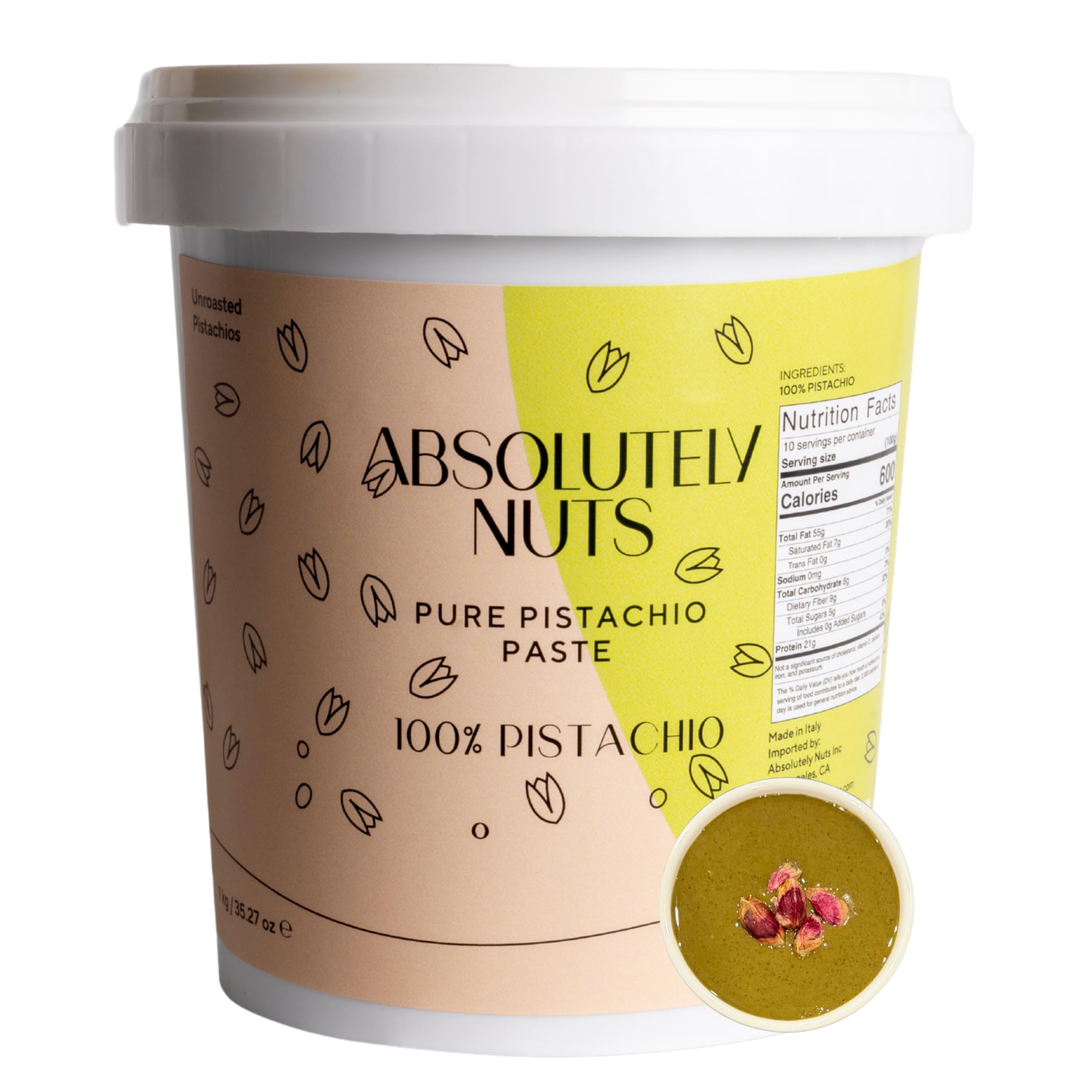 Amazon.com : Absolutely Nuts 100% Roasted Pistachio Cream – No