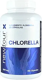 Chlorella 500mg Suplemento Alimentar Alga Verde Clorela 60 Cápsulas Uso Diário Newfour