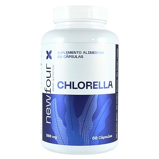 Chlorella 500mg Suplemento Alimentar Alga Verde Clorela 60 Cápsulas Uso Diário Newfour