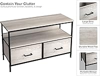 Vista 6 de Sorbus TV Stand Dresser with 2 Drawers - Television Riser Chest with Storage - Bedroom, Living Room, Closet, & Dorm Furniture