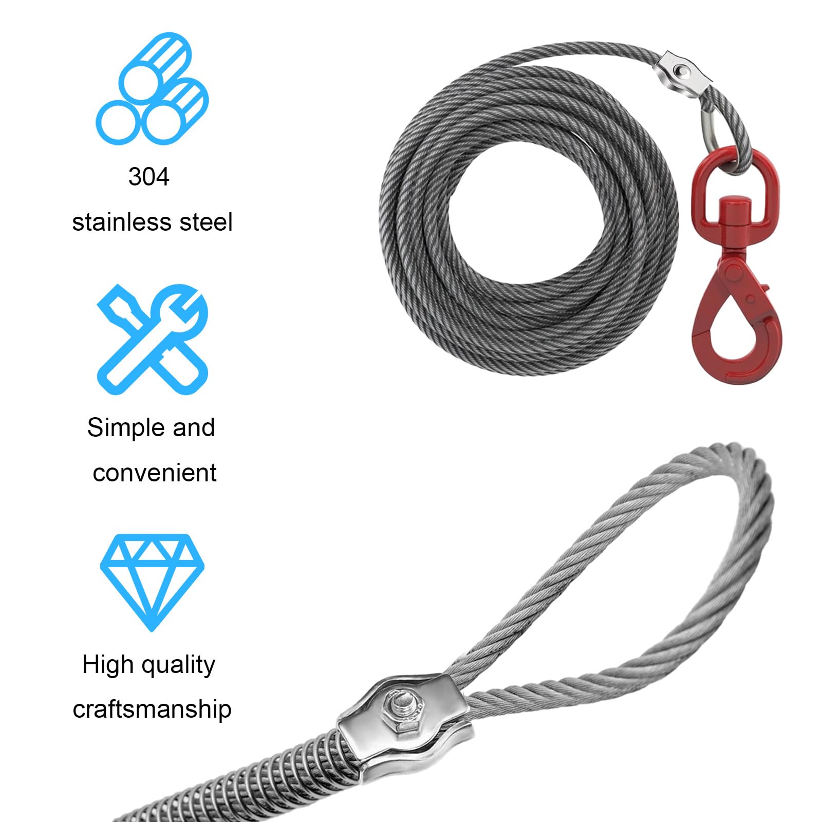 Morsetti Per Fune Metallica In Acciaio Inox 304 - 20 Pezzi Per Cavi Da 3 Mm - Foto 9